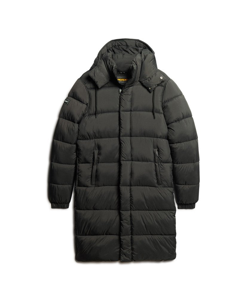 Superdry - Long, black Coat/Jacket - Ripstop Longline Puffer Jacket - All Sizes - Free Shipping Worldwide