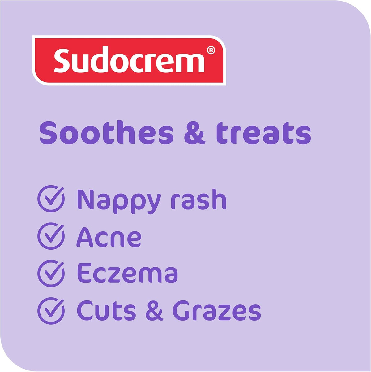 Sudocrem Antiseptic Healing Cream, Zinc Oxide Cream for Nappy Rash, Eczema, Acne, and Minor Burns, 125g (Pack of 1); Free Shipping Worldwide - Free Shipping Worldwide