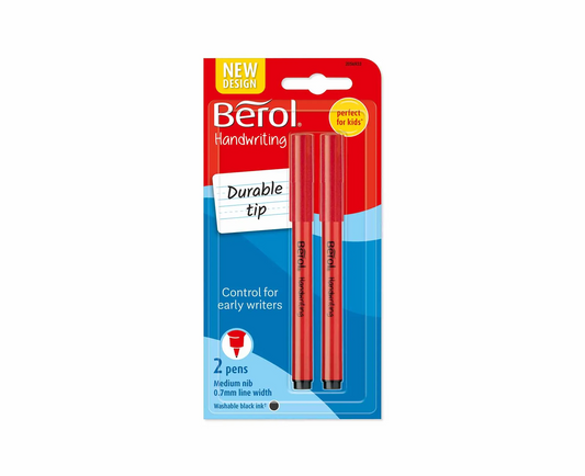 Berol Handwriting Pen Pack of 2 - Black | Free Shipping Worldwide