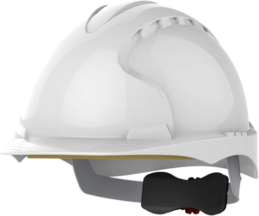 Safety Helmet White - EVO3 OneTouch Slip Ratchet Vented - Free Shipping Worldwide