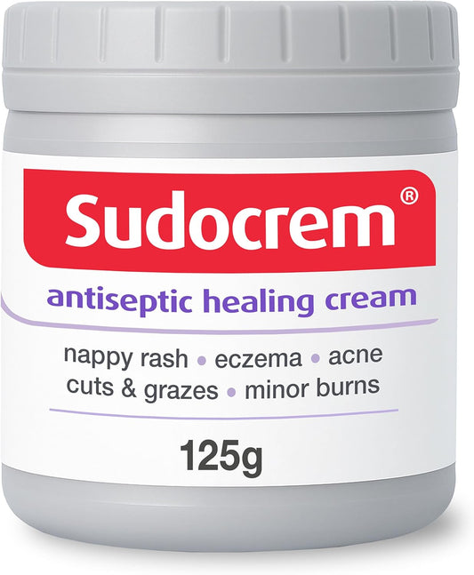Sudocrem Antiseptic Healing Cream, Zinc Oxide Cream for Nappy Rash, Eczema, Acne, and Minor Burns, 125g (Pack of 1); Free Shipping Worldwide - Free Shipping Worldwide
