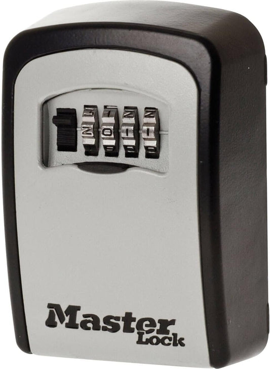 Master Lock Key Safe Wall Mounted, Medium 85 x 119 x 36 mm, Outdoor, Mounting Kit, for Home Office Industries Vehicles, Black & Silver - Free Shipping Worldwide