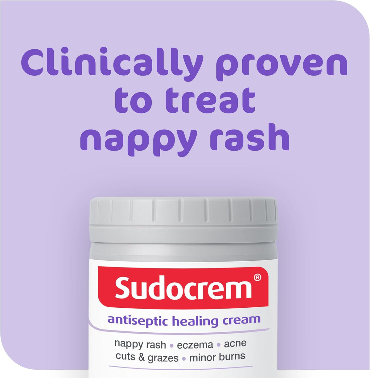 Sudocrem Antiseptic Healing Cream, Zinc Oxide Cream for Nappy Rash, Eczema, Acne, and Minor Burns, 125g (Pack of 1); Free Shipping Worldwide - Free Shipping Worldwide
