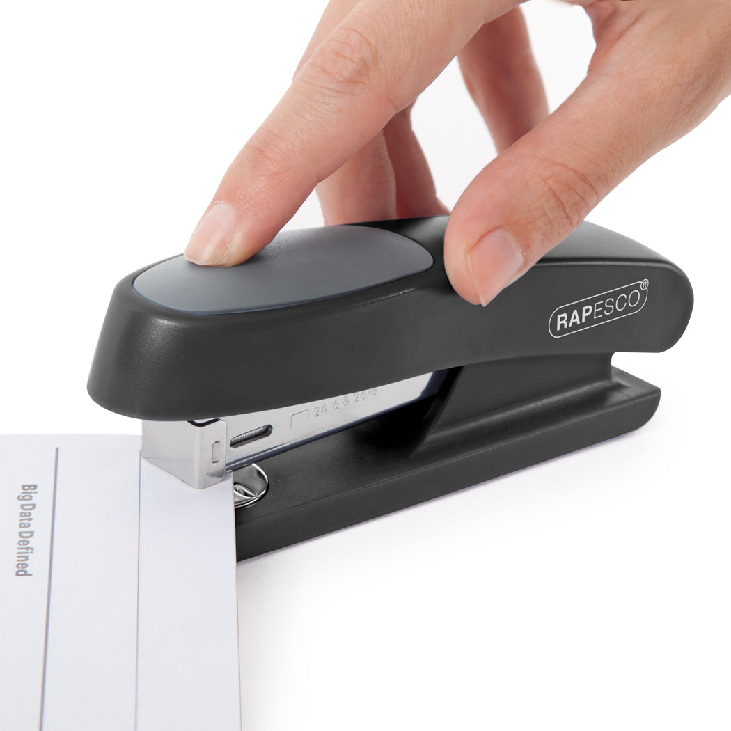 Rapesco 1472 Germ-Savvy Antibacterial, 20 Sheet, Sting Ray Stapler with R4 Staple Remover &amp; 5000 x 26/6 mm Staples, Black, Bundle - Free Shipping Worldwide