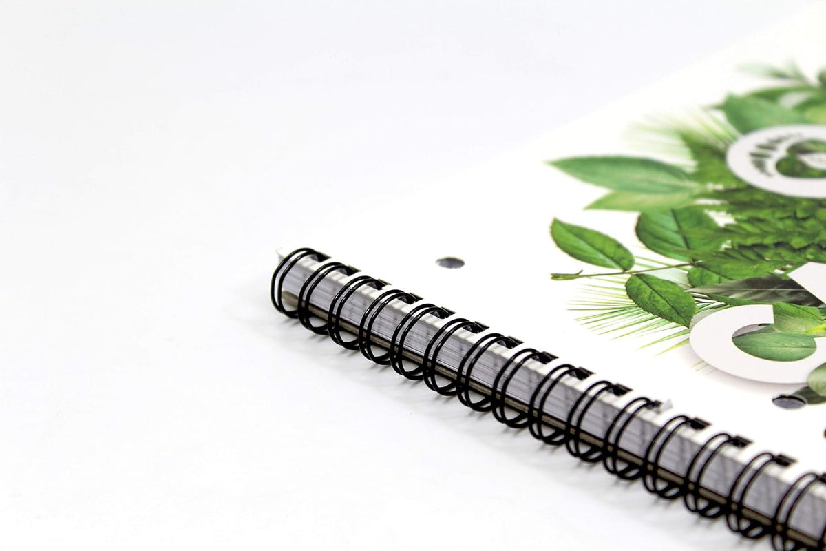 Silvine A4 (Pack of 5) Carbon Neutral Wirebound Notebook - Lined with Margin, 120 Pages of Premium CO2 Neutral Paper, White - Free Shipping Worldwide