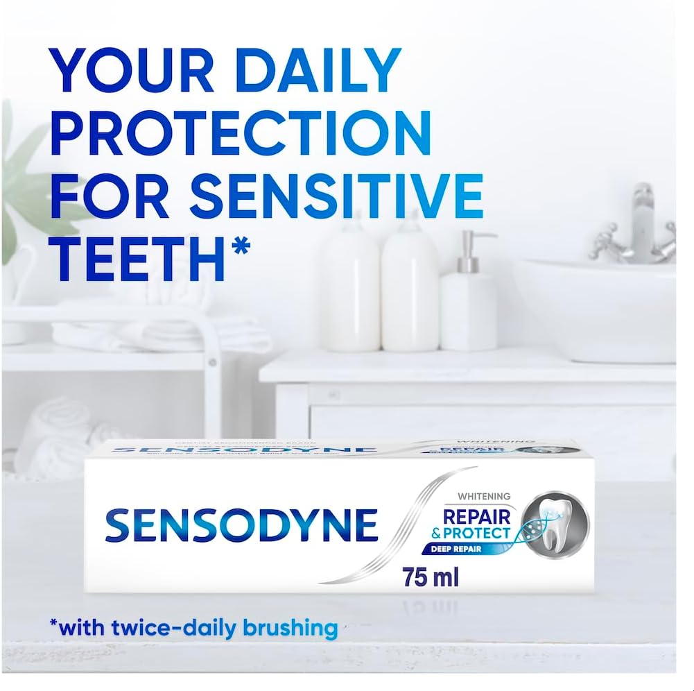 Sensodyne Toothpaste Repair and Protect, Teeth Whitening Toothpaste for Sensitive Teeth, 75ml - Free Shipping Worldwide&nbsp;