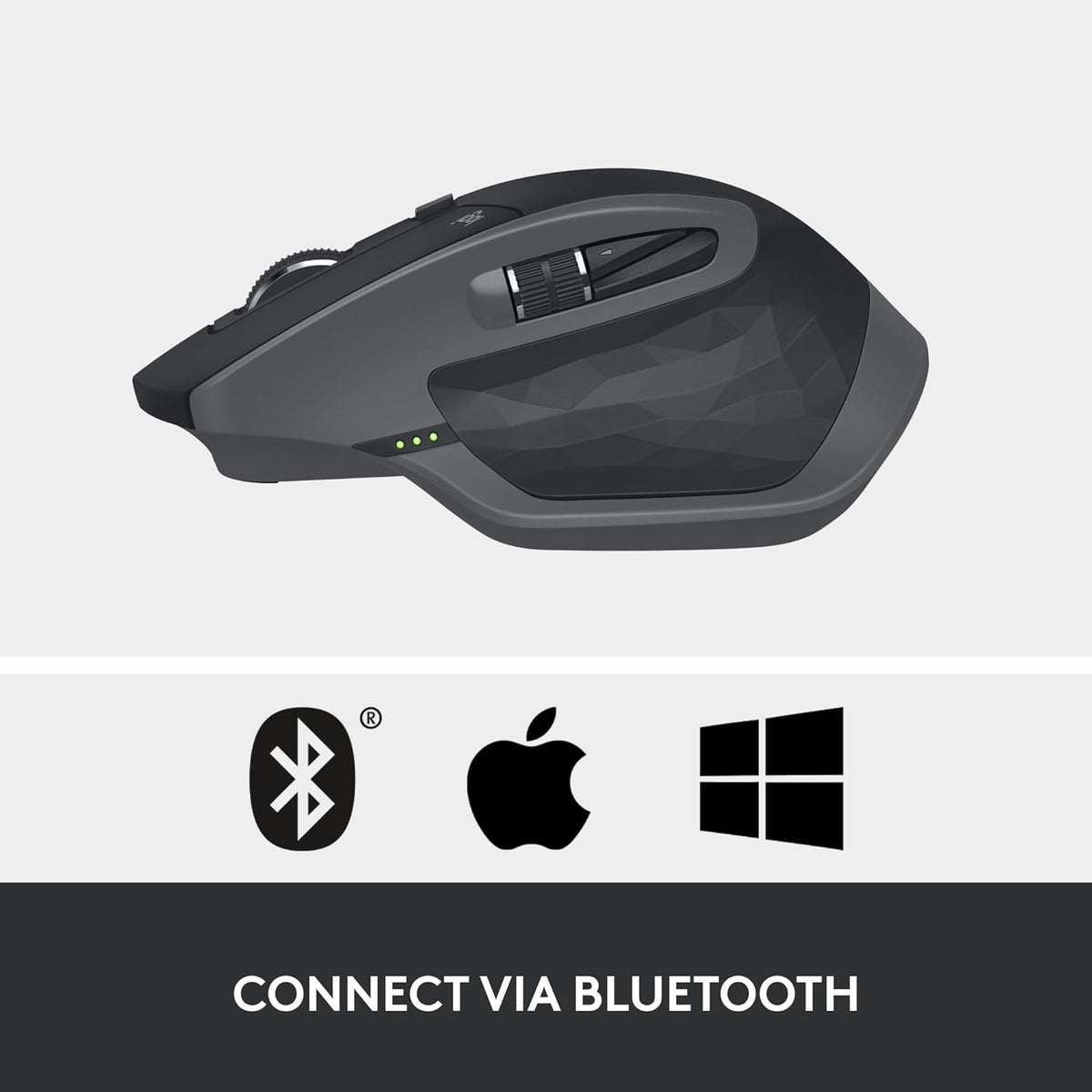 Logitech MX Master 2S Bluetooth Edition Wireless Mouse, Multi-Surface, Hyper-Fast Scrolling, Ergonomic, Rechargeable, Connects Up to 3 Mac/PC Computers - Graphite - Free Shipping Worldwide