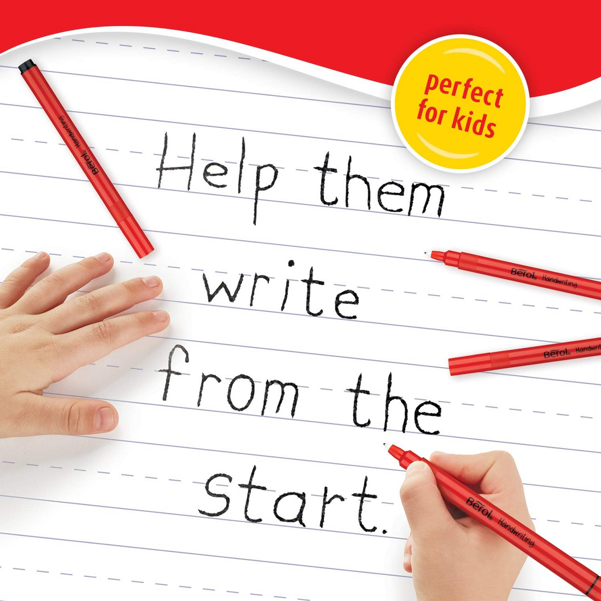 Berol Handwriting Pen Pack of 2 - Black | Free Shipping Worldwide