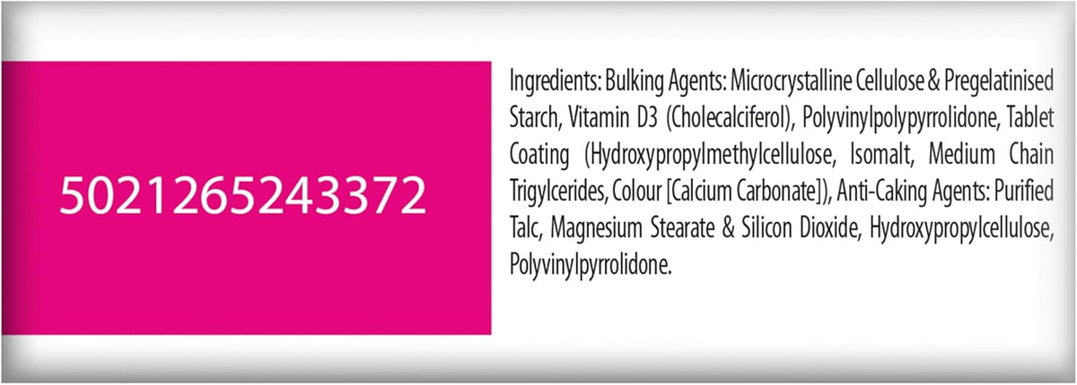 Vitamin D Tablets 1000IU, Vitabiotics Ultra (96 Day Supply); Free Shipping Worldwide