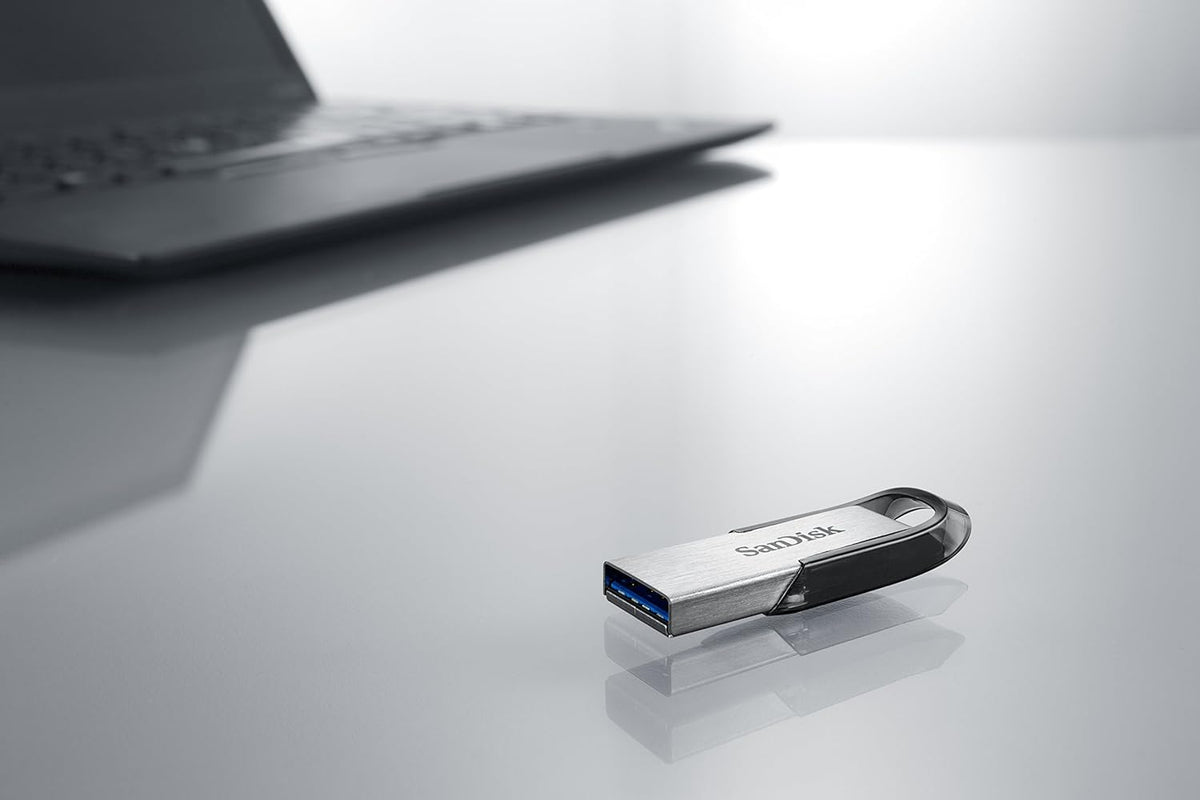 SanDisk 512GB (high capacity) Ultra Flair USB 3.0 Flash Drive USB stick, Memory stick with transfer speeds up to 150 MB/s, Password protection, Durable, Sleek Metal Casing Silver/Black - Free Shipping Worldwide